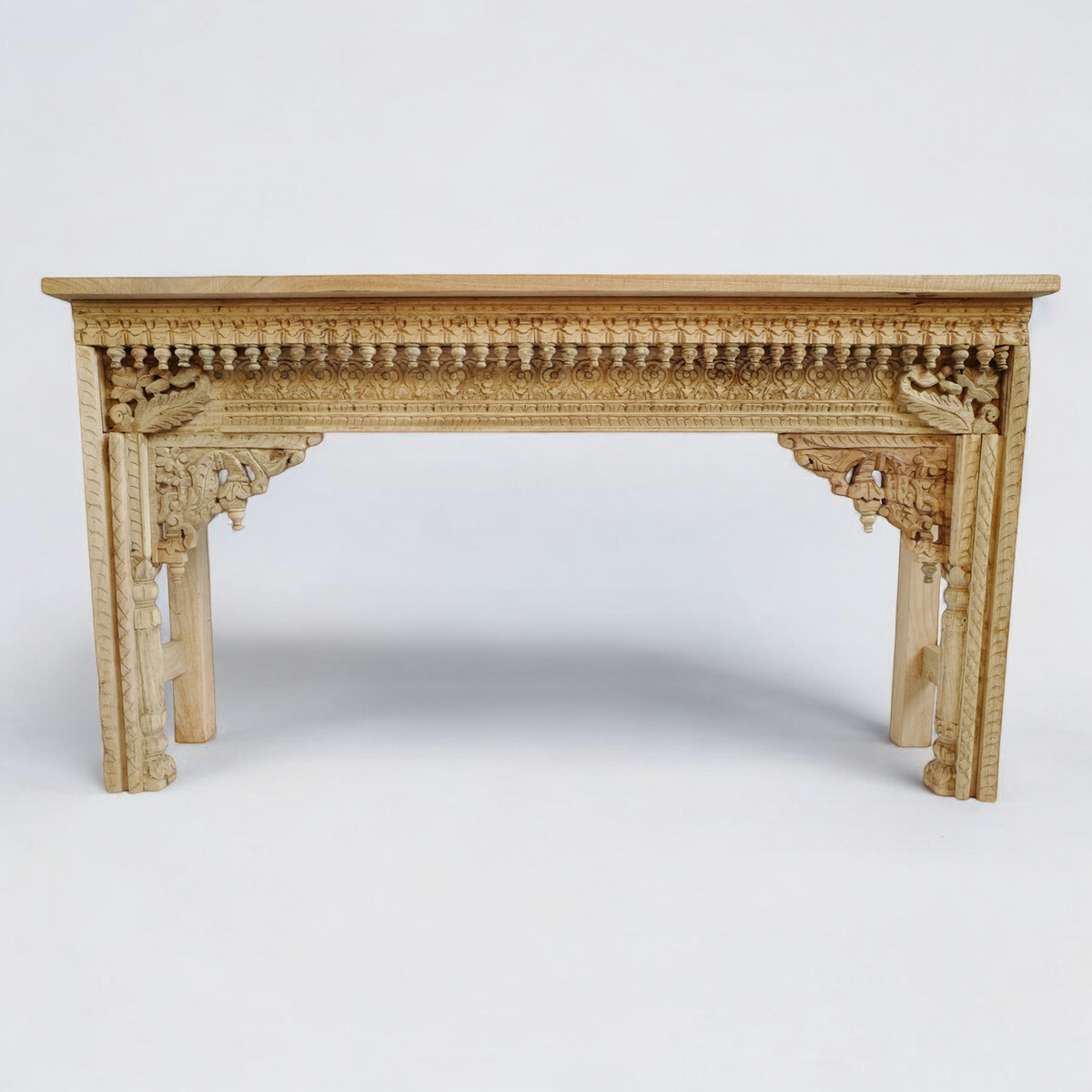 Natural Architectural Solid Wood Console Table