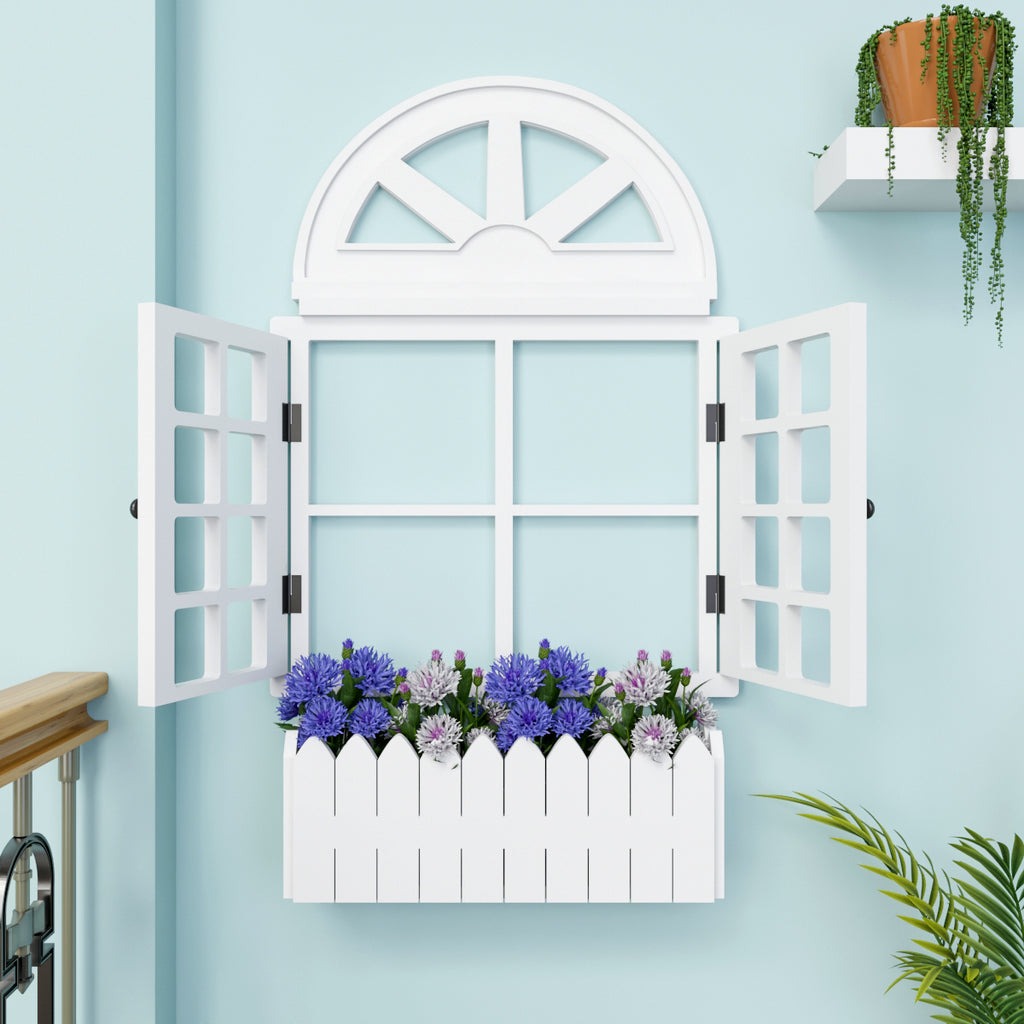 Style Pretty Vintage Window Frame Wooden Jharokha Wall Decor