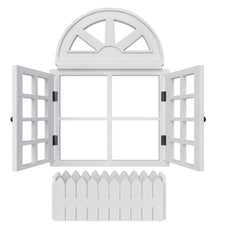 Style Pretty Vintage Window Frame Wooden Jharokha Wall Decor