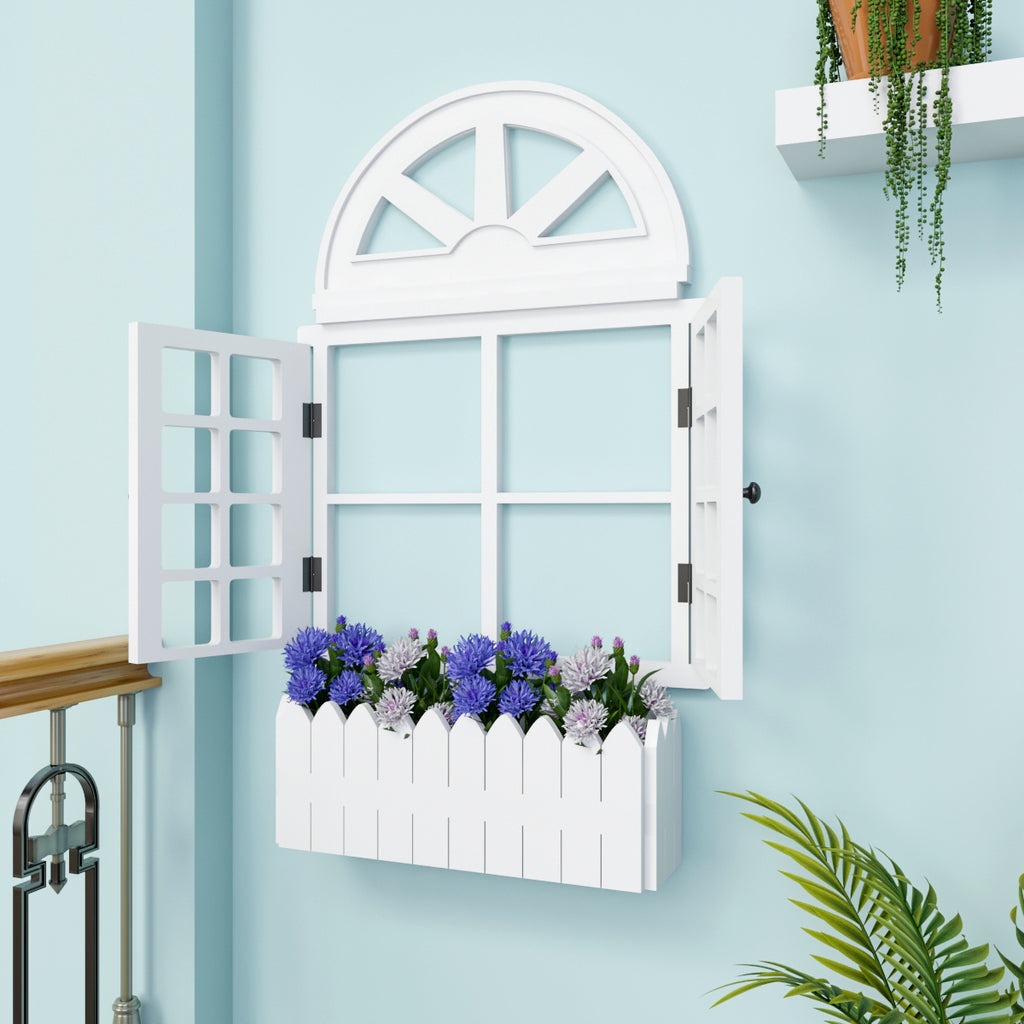 Style Pretty Vintage Window Frame Wooden Jharokha Wall Decor