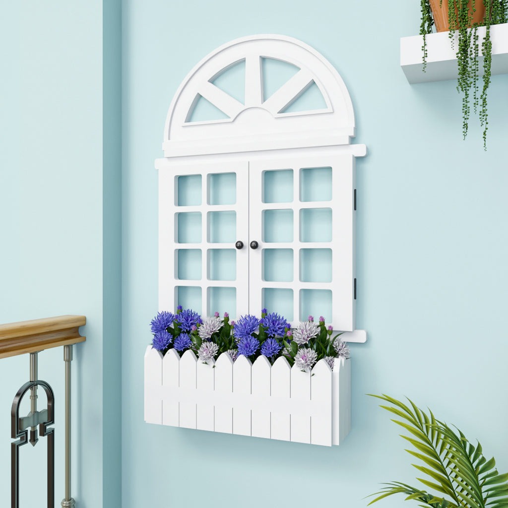 Style Pretty Vintage Window Frame Wooden Jharokha Wall Decor