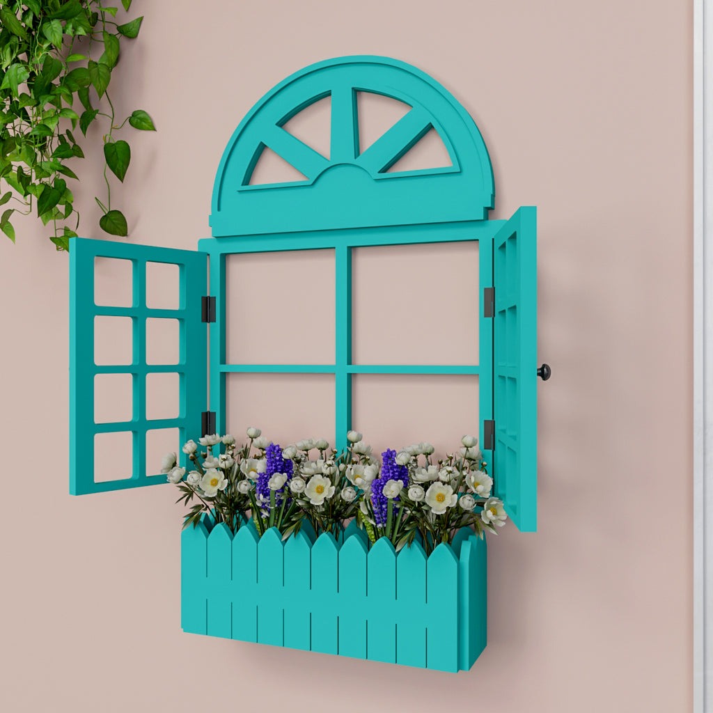 Style Pretty Vintage Window Frame Wooden Jharokha Wall Decor