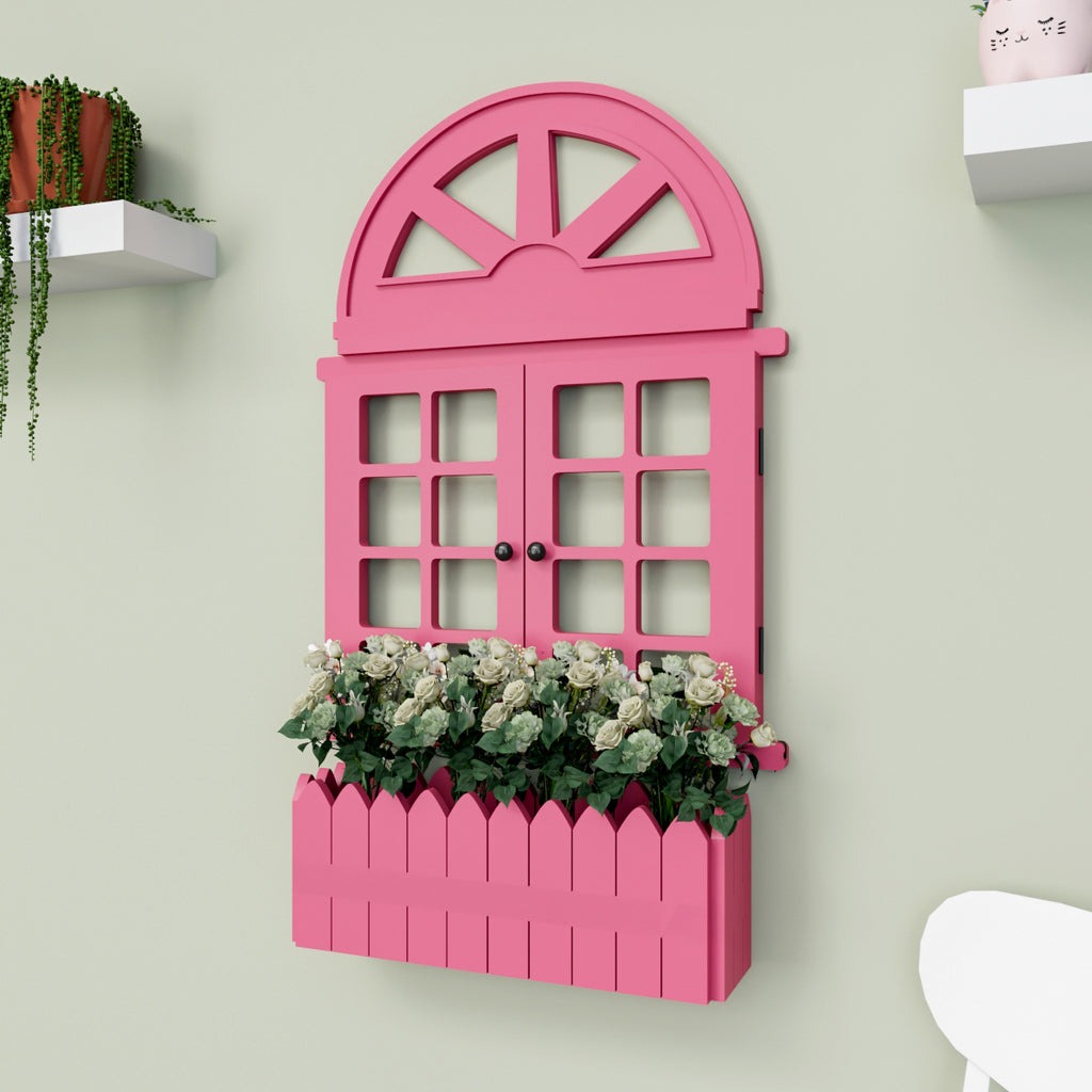 Style Pretty Vintage Window Frame Wooden Jharokha Wall Decor