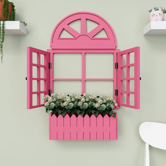 Style Pretty Vintage Window Frame Wooden Jharokha Wall Decor