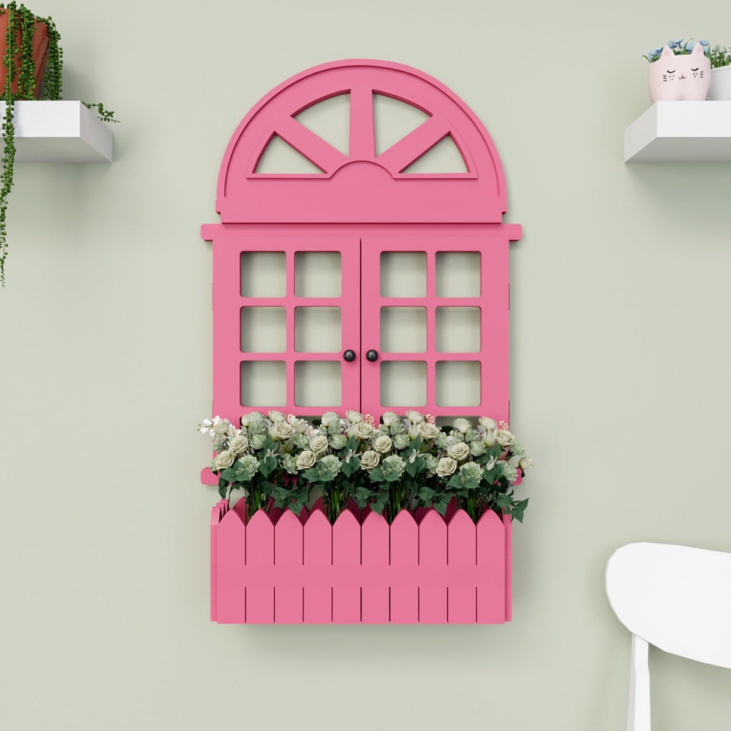 Style Pretty Vintage Window Frame Wooden Jharokha Wall Decor