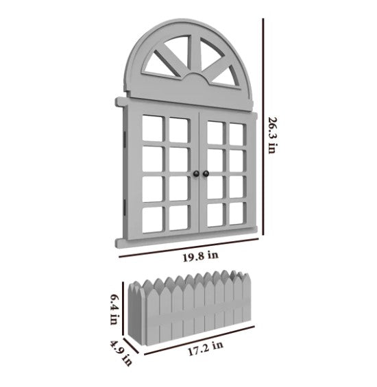 Style Pretty Vintage Window Frame Wooden Jharokha Wall Decor