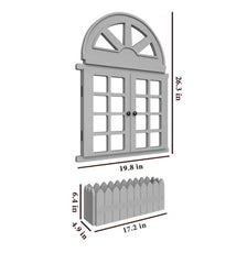 Style Pretty Vintage Window Frame Wooden Jharokha Wall Decor