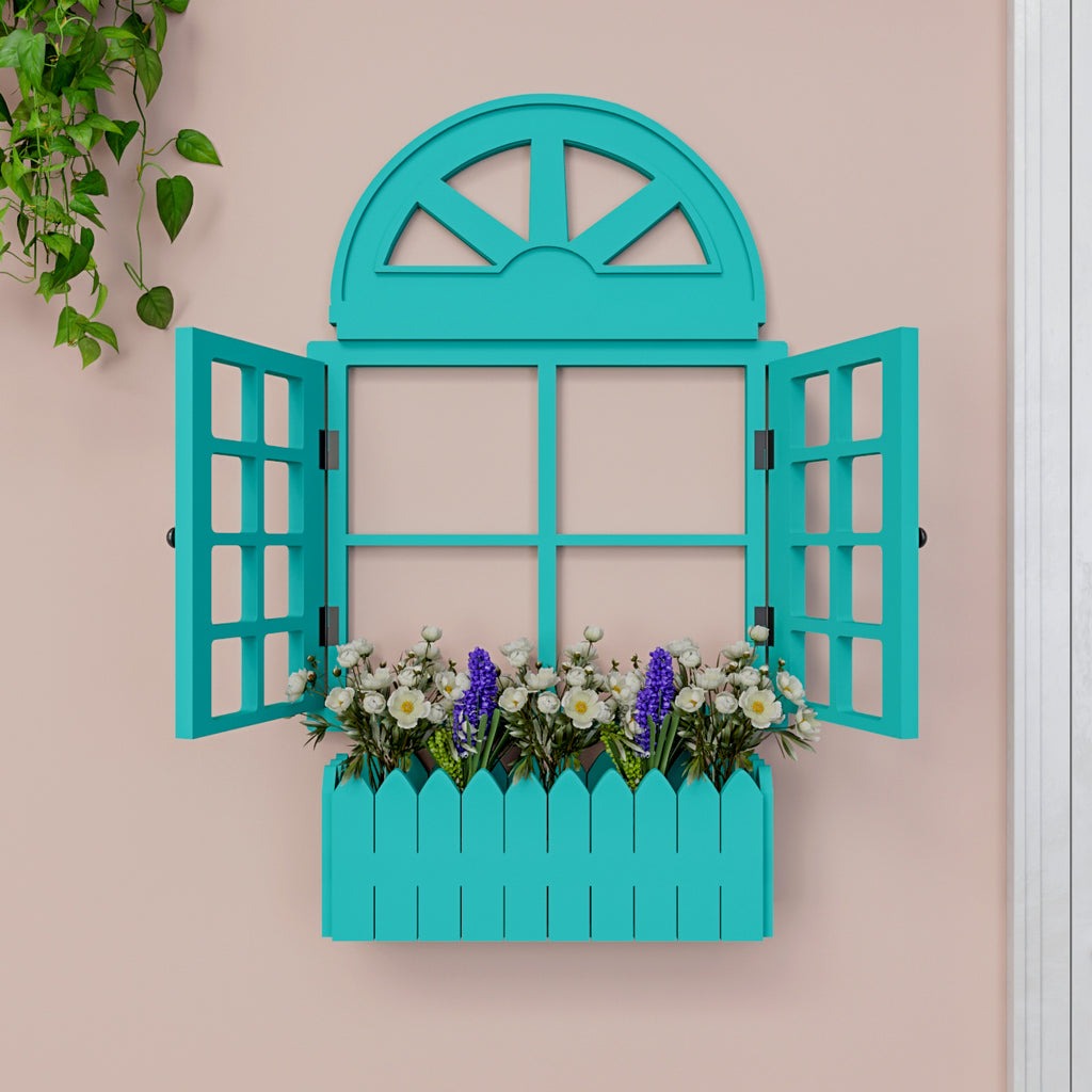 Style Pretty Vintage Window Frame Wooden Jharokha Wall Decor