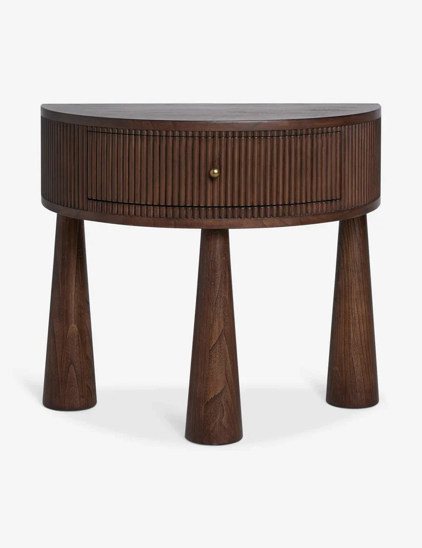 bed side tables walnut finish