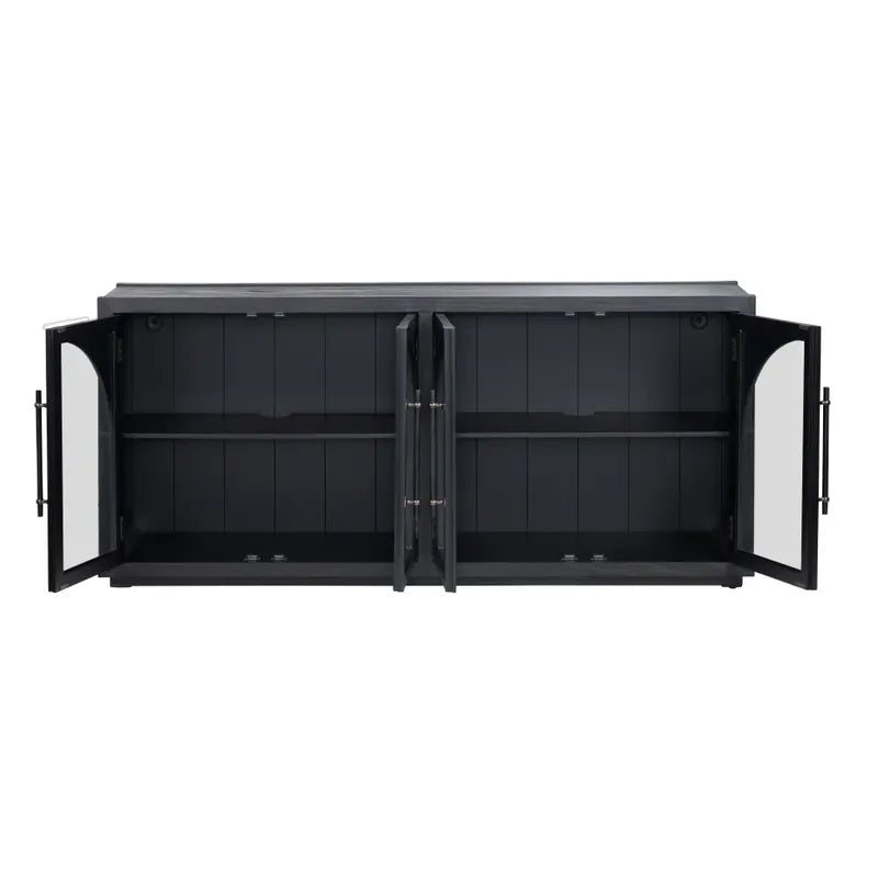 black painted display cabinet