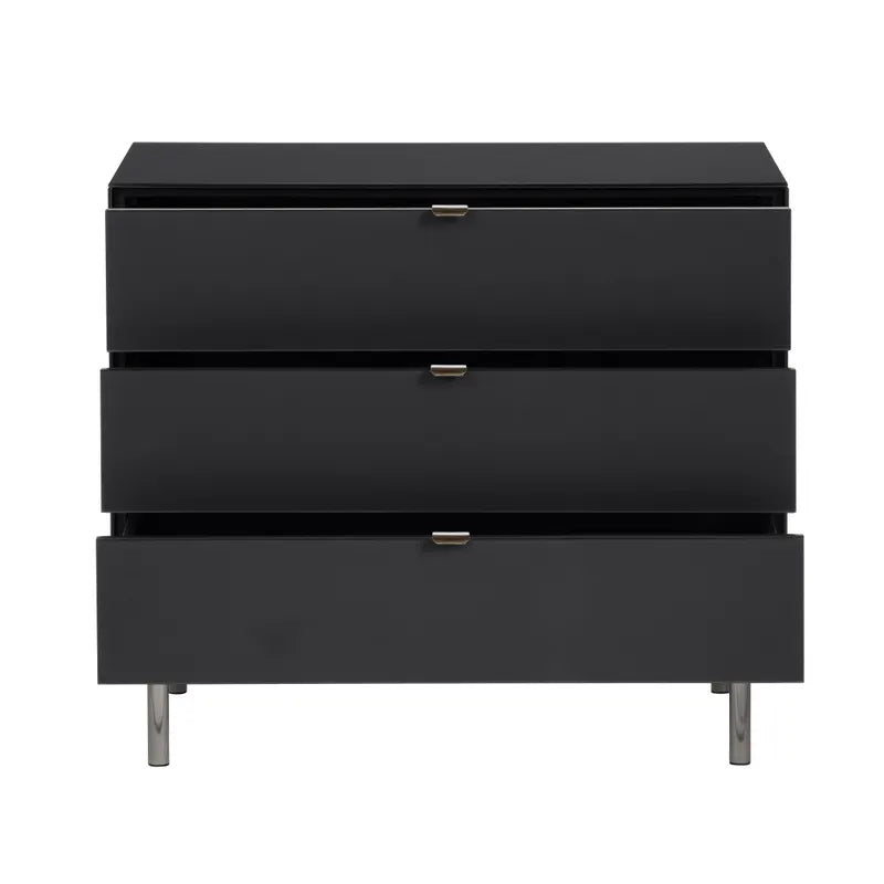 black painted finish