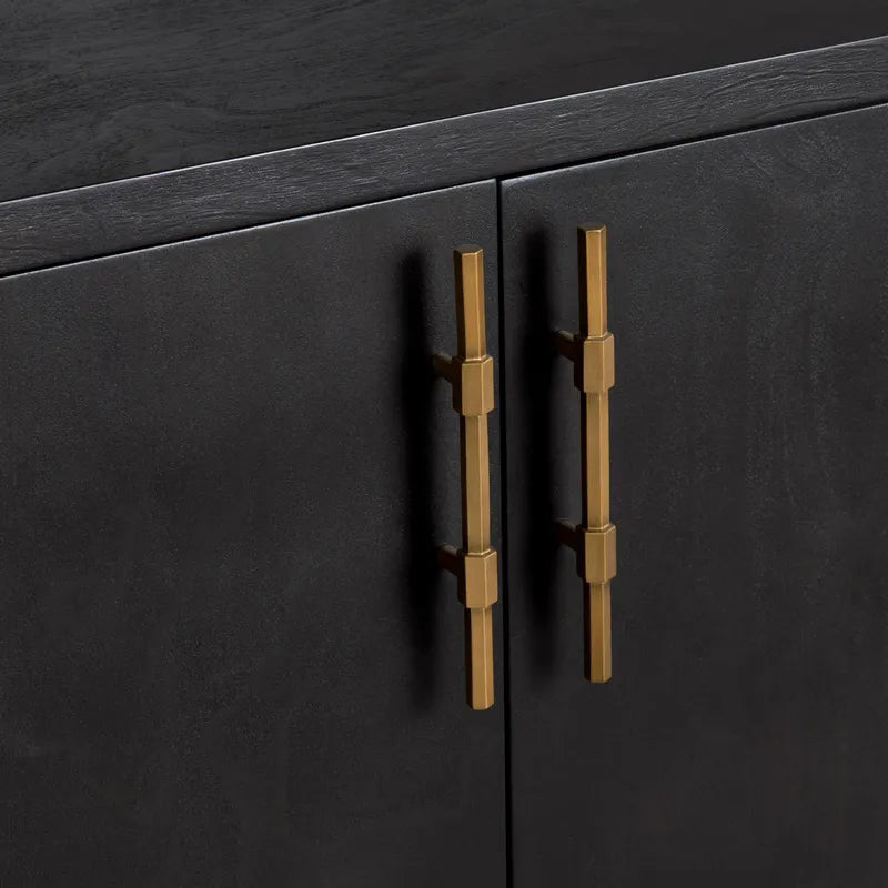  black painted golden handles