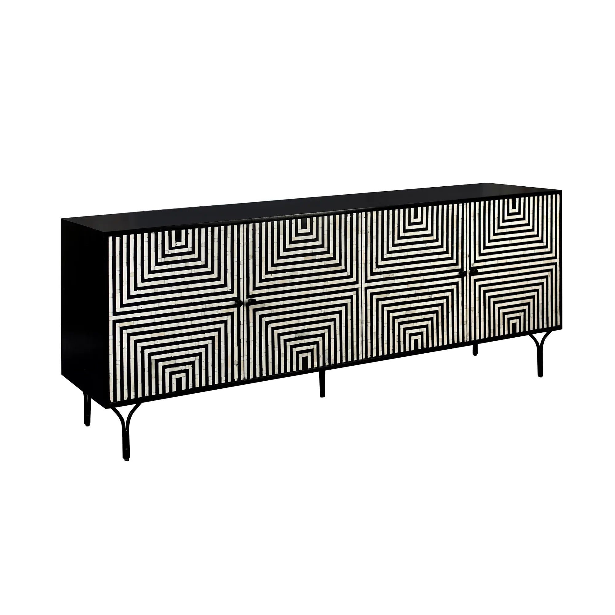  bone inlay concentric cabinet