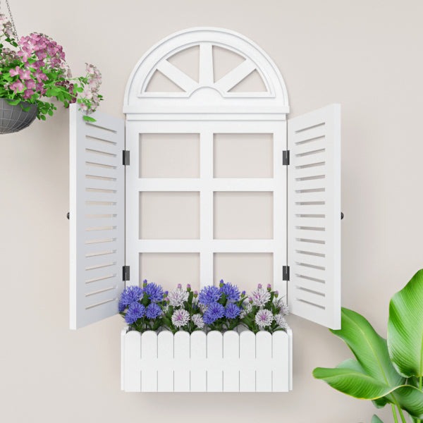 Venice Style Vintage Wooden Wall Decor / Window Frame Wall Decor / Wall Planters