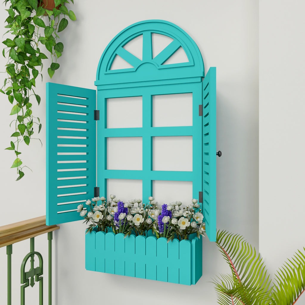 Venice Style Vintage Wooden Wall Decor / Window Frame Wall Decor / Wall Planters