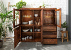Highboard Sheesham 166x40x145 walnut