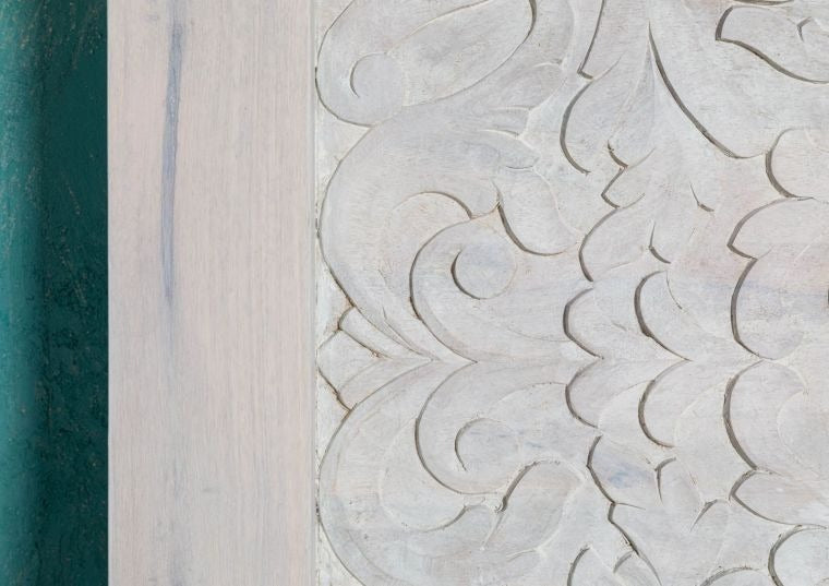 Carved Bed Mango 180x200 white