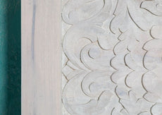 Carved Bed Mango 180x200 white