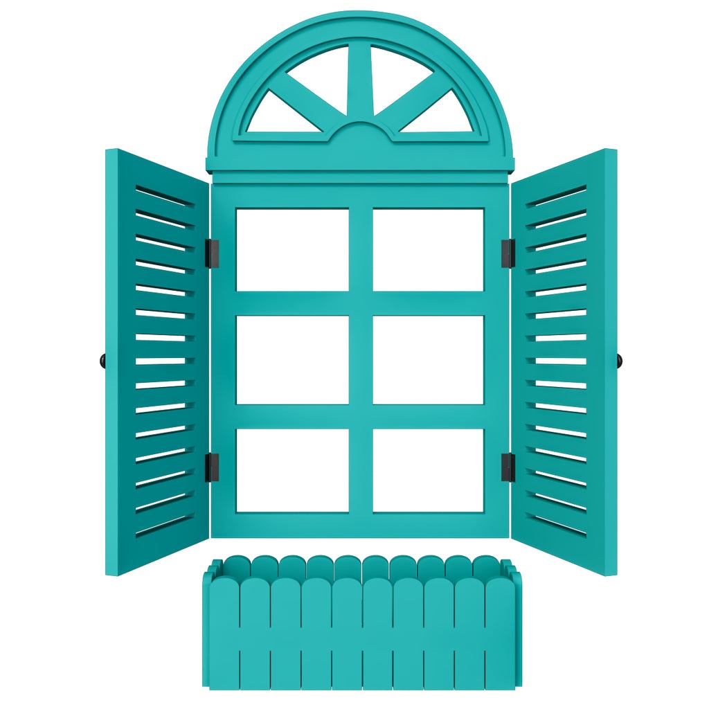 Venice Style Vintage Wooden Wall Decor / Window Frame Wall Decor / Wall Planters