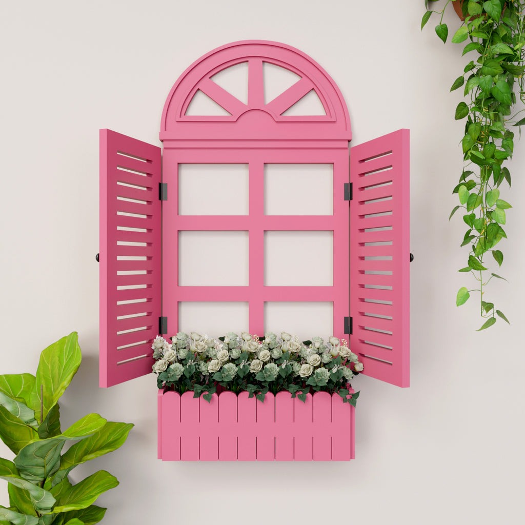 Venice Style Vintage Wooden Wall Decor / Window Frame Wall Decor / Wall Planters