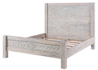 Carved Bed Mango 180x200 white