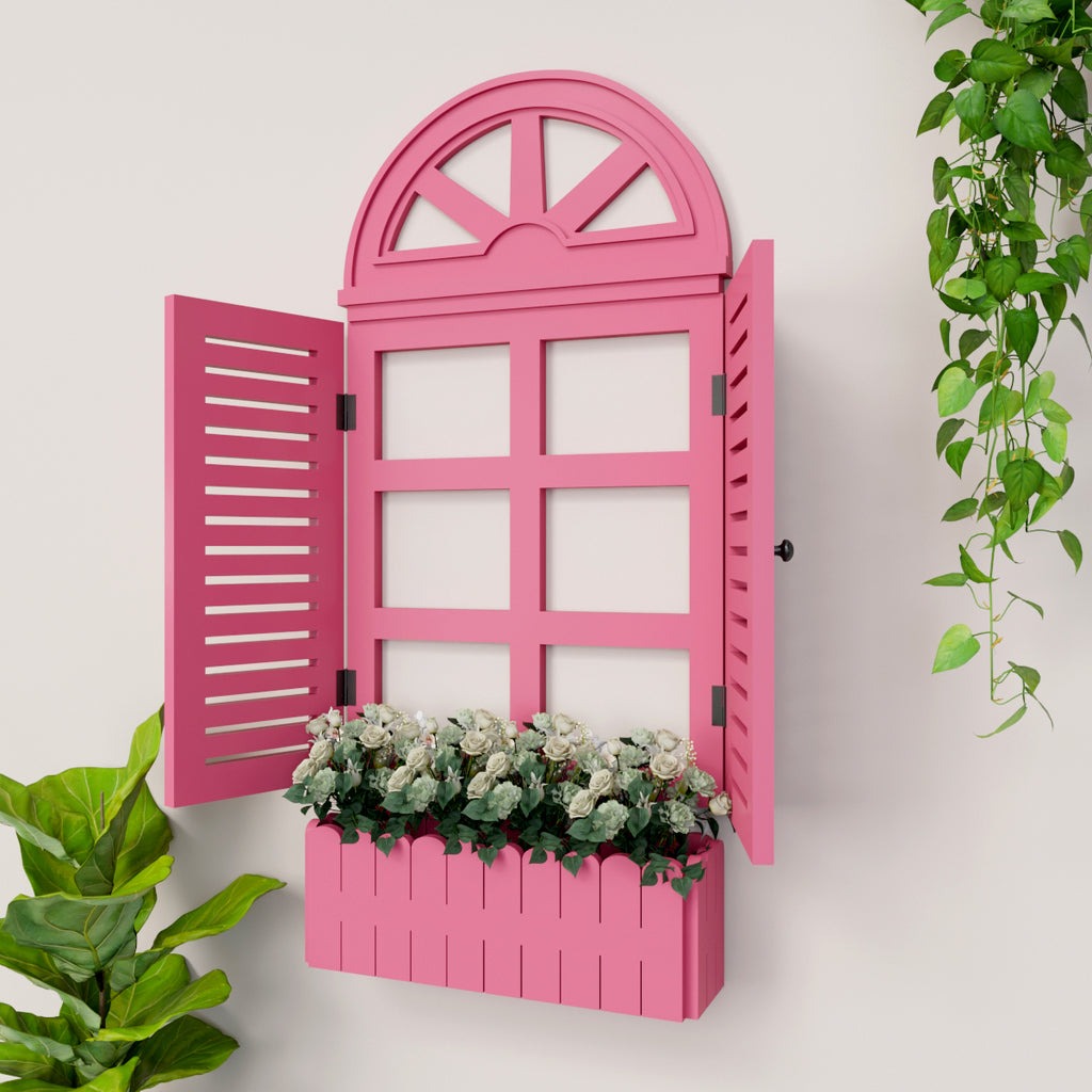 Venice Style Vintage Wooden Wall Decor / Window Frame Wall Decor / Wall Planters