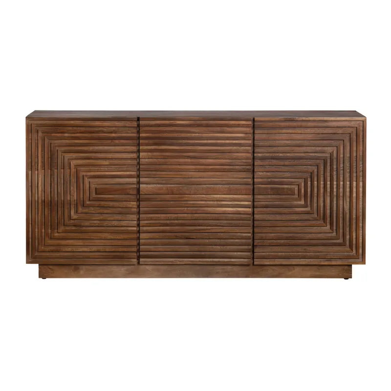 carved mango wood buffet