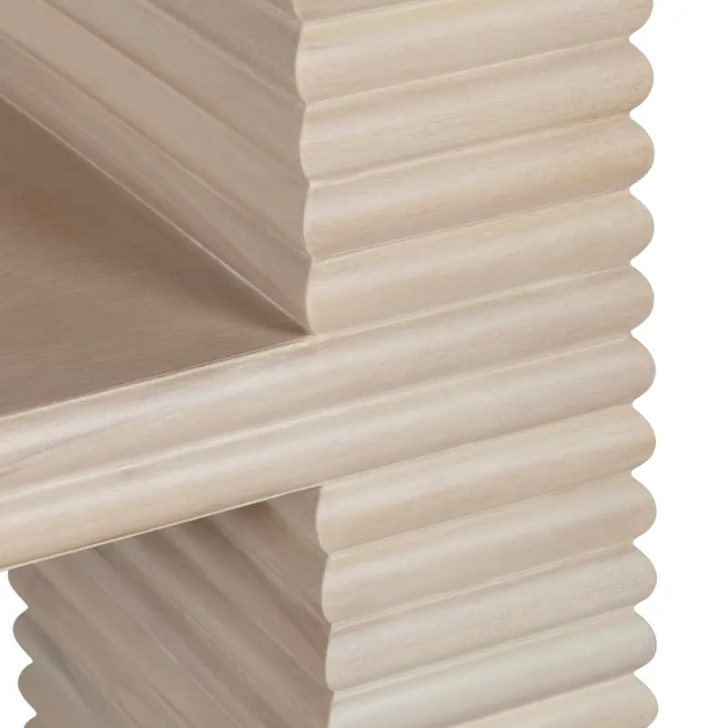 coastal slatted bookshelf