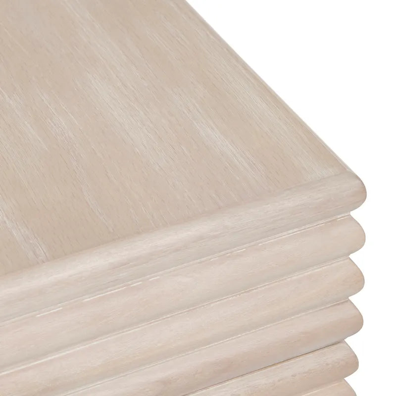 coastal slatted side table