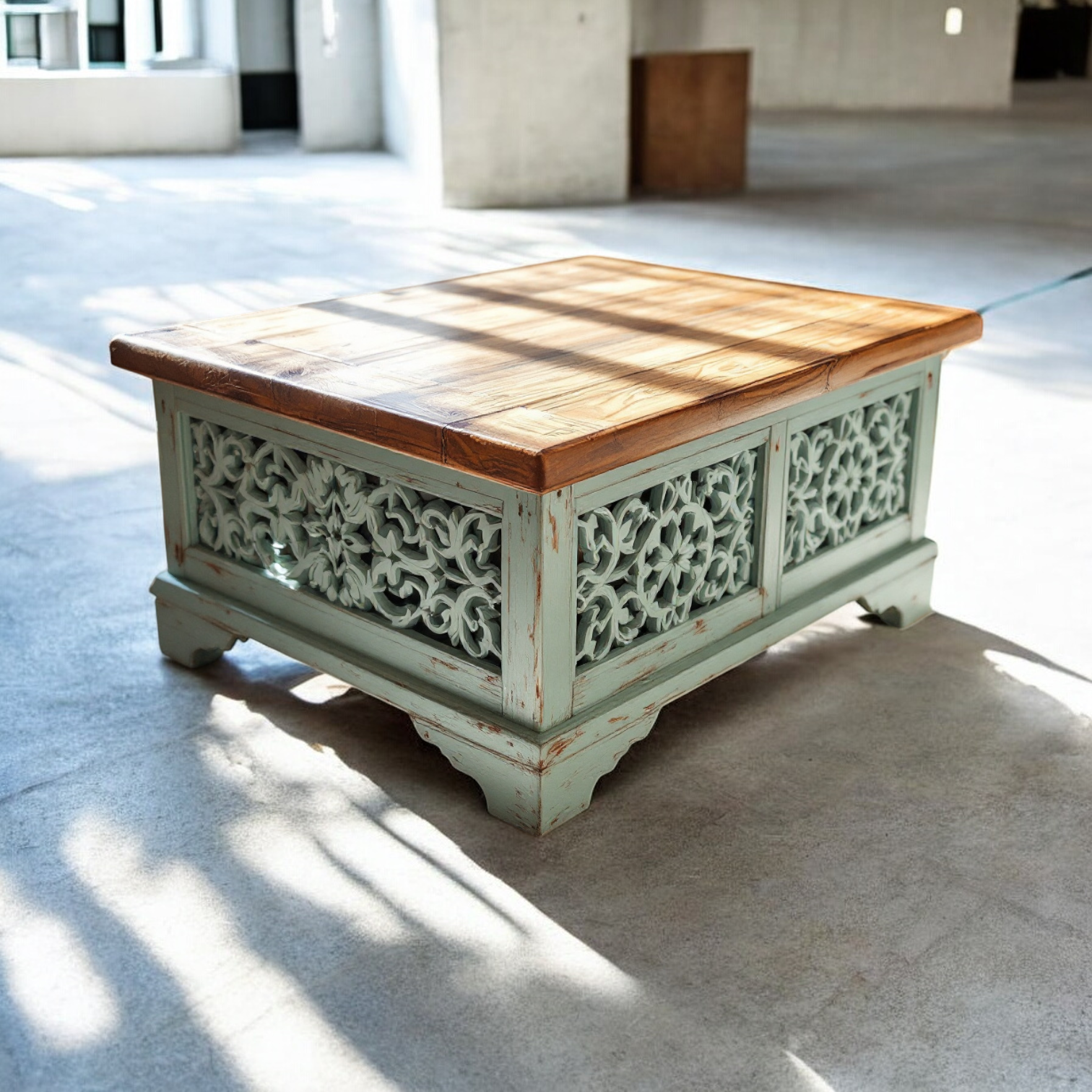 Carved Antique Coffee Table | indian coffee table