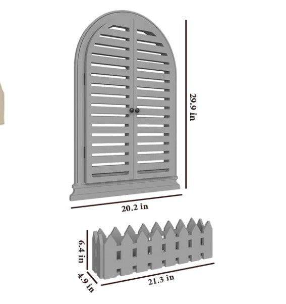 Venice Style Vintage Wooden Wall Decor / Window Frame Wall Decor / Wall Planters