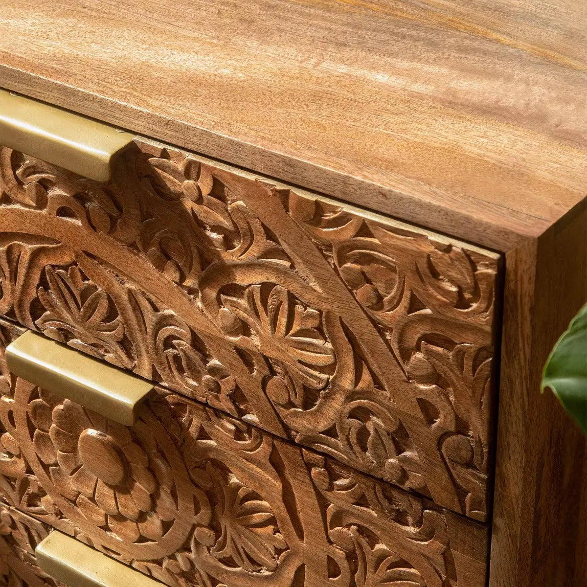 Triple chest drawer with metal legs Chest of Drawer  buffet jlhomedecor2021.myshopify.com