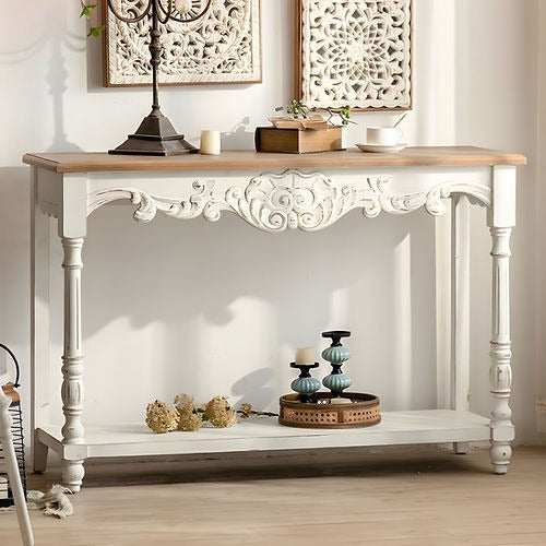 "Elegant console table with a sleek design, perfect for modern homes, enhancing the living space with stylish console furniture."

