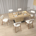Modern Dining Chairs with Faux Leather Upholstered & Metal Frame