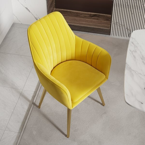 Modern Dining Chair Green Velvet Upholstered Dining Chairs With Arms