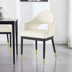 Upholstered Dining Chair Open Back Arm Chair