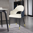 Upholstered Dining Chair Open Back Arm Chair