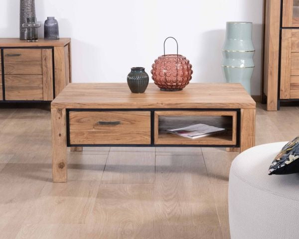 Storage Coffee Table: "Multi-purpose storage coffee table with elegant design and practical compartments."
