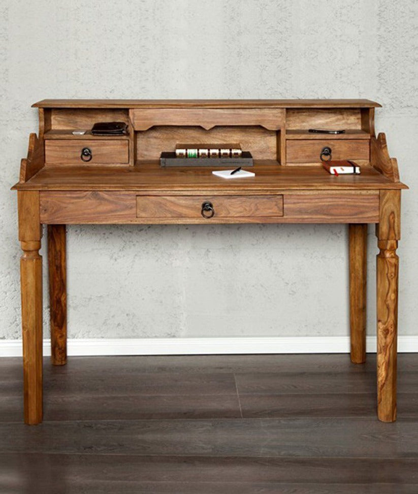 Solid Wood Study Table With Three Drawers