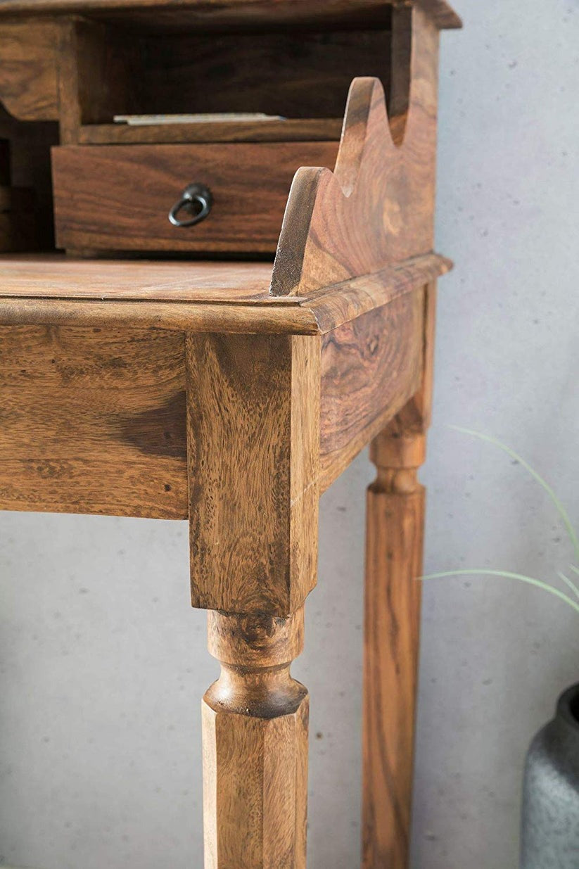Solid Wood Study Table With Three Drawers