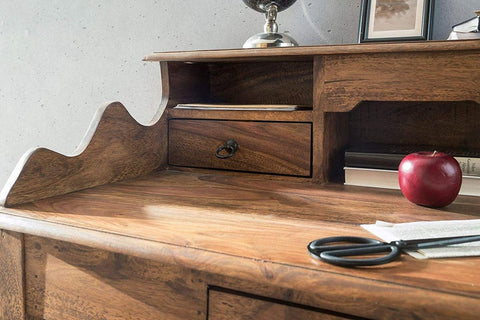 Solid Wood Study Table With Three Drawers