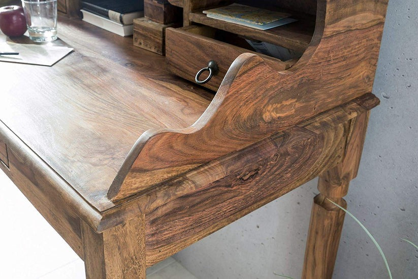 Solid Wood Study Table With Three Drawers