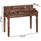 Solid Wood Study Table With Three Drawers