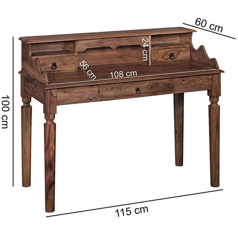 Solid Wood Study Table With Three Drawers
