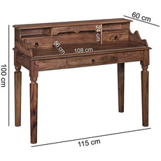 Solid Wood Study Table With Three Drawers