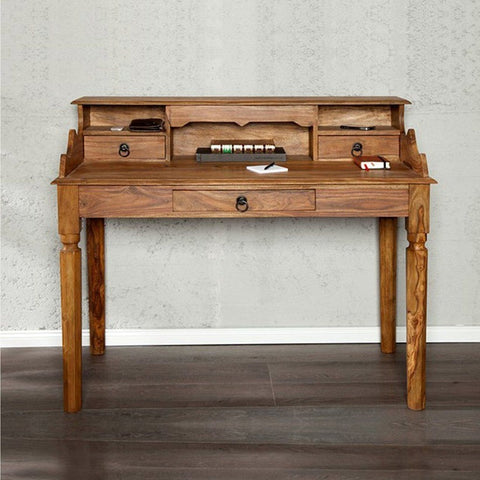 Solid Wood Study Table With Three Drawers