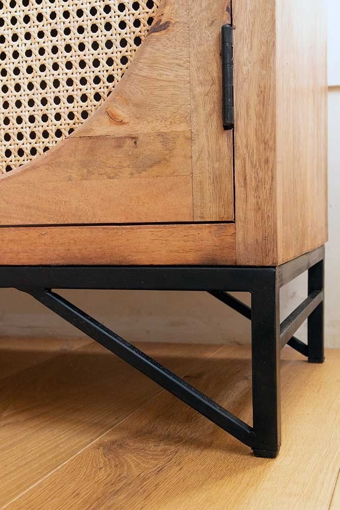 Cane Two-Door Cabinet