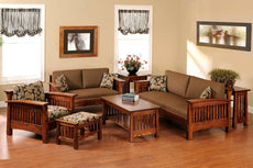 CONTEMPORARY SHEESHAM WOOD SOFA SET - CHOOSE YOUR COMBINATION