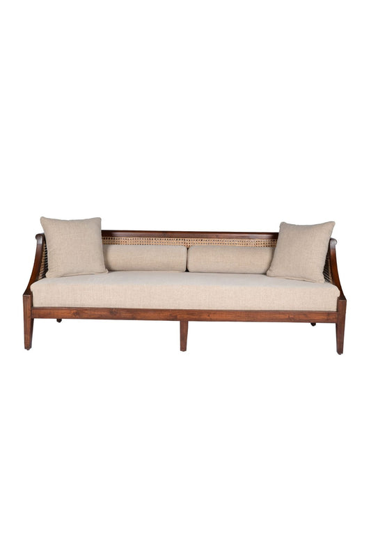 SAHARA CANE UPHOLSTERED COUCH