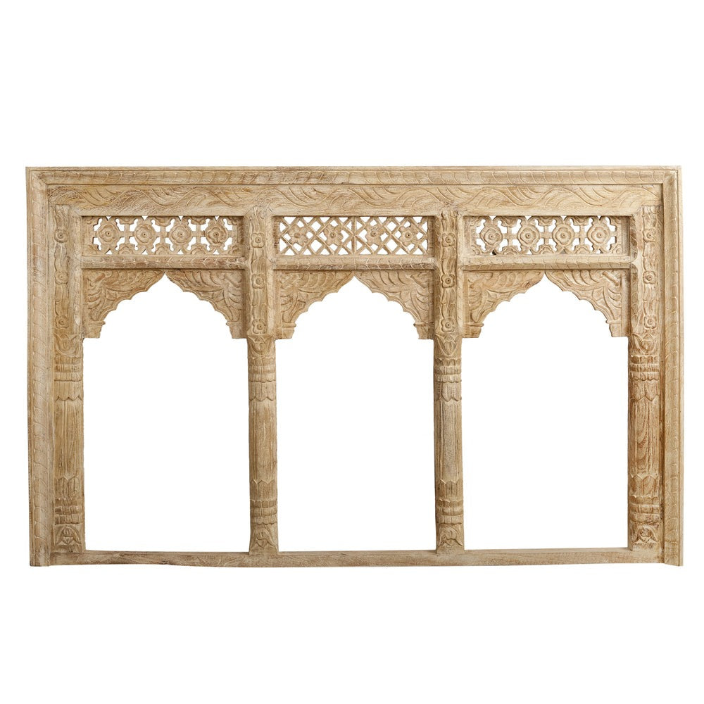 Jharokha Wooden Mirror/Panel and Console Table Cabinet